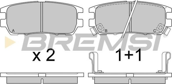 Bremsi BP2574 - Тормозные колодки, дисковые, комплект autospares.lv