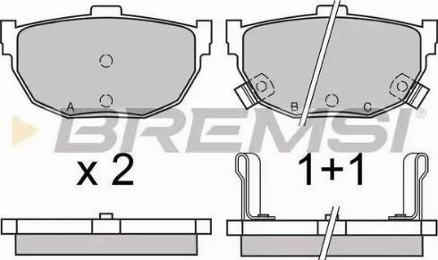 Bremsi BP2570 - Тормозные колодки, дисковые, комплект autospares.lv