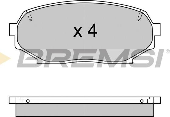 Bremsi BP2571 - Тормозные колодки, дисковые, комплект autospares.lv