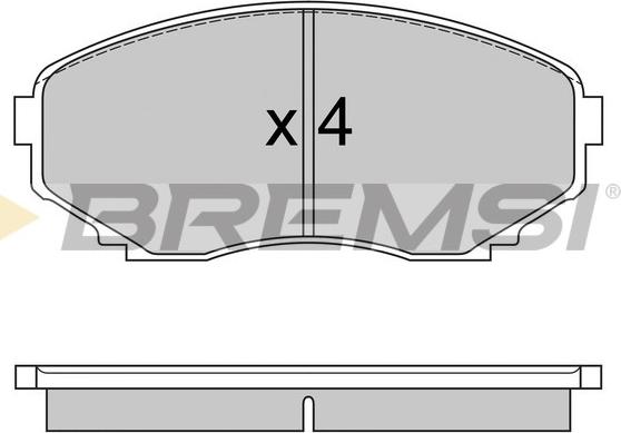 Bremsi BP2578 - Тормозные колодки, дисковые, комплект autospares.lv