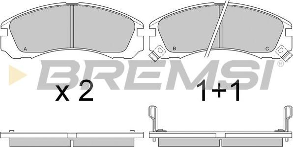 Bremsi BP2573 - Тормозные колодки, дисковые, комплект autospares.lv
