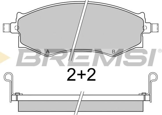 Bremsi BP2572 - Тормозные колодки, дисковые, комплект autospares.lv