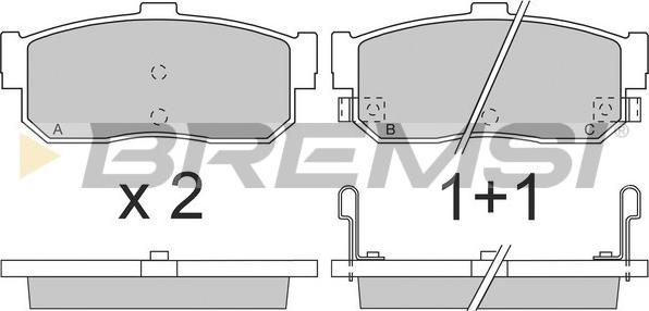 Bremsi BP2699 - Тормозные колодки, дисковые, комплект autospares.lv