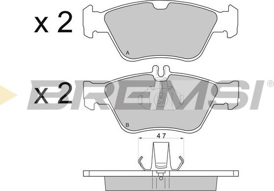 Bremsi BP2694 - Тормозные колодки, дисковые, комплект autospares.lv