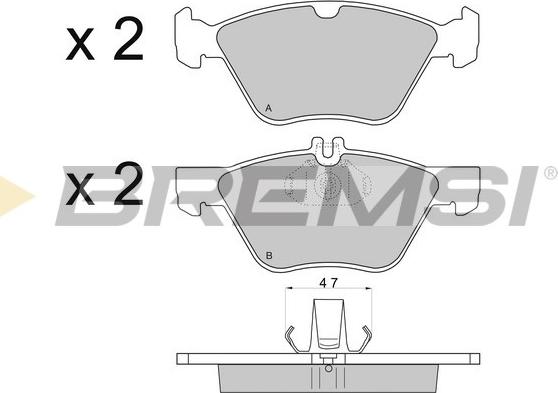 Bremsi BP2695 - Тормозные колодки, дисковые, комплект autospares.lv