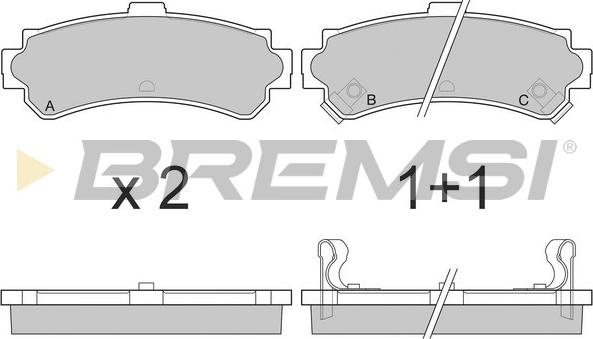 Bremsi BP2690 - Тормозные колодки, дисковые, комплект autospares.lv