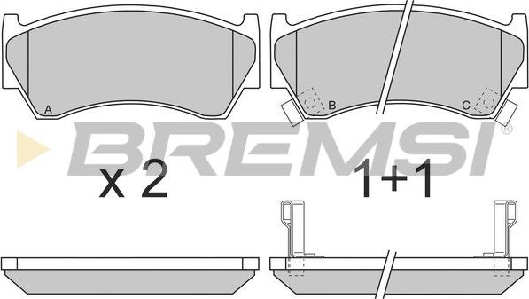 Bremsi BP2691 - Тормозные колодки, дисковые, комплект autospares.lv