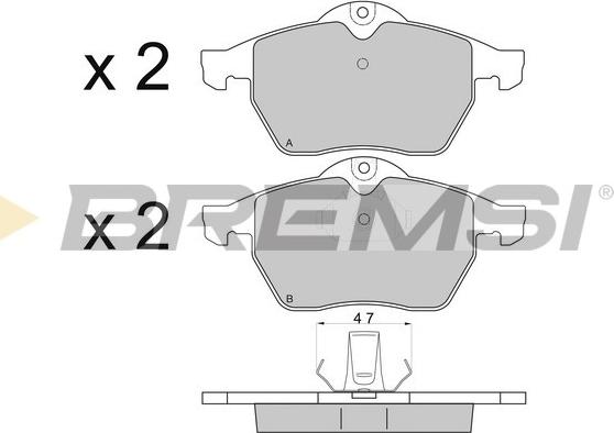 Bremsi BP2692 - Тормозные колодки, дисковые, комплект autospares.lv