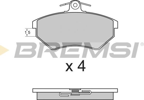 Bremsi BP2641 - Тормозные колодки, дисковые, комплект autospares.lv