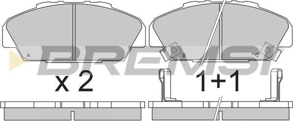 Bremsi BP2648 - Тормозные колодки, дисковые, комплект autospares.lv