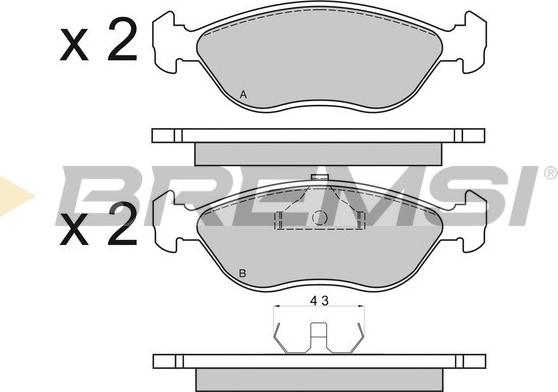 Bremsi BP2656 - Тормозные колодки, дисковые, комплект autospares.lv