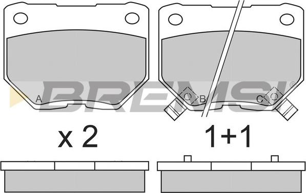 Bremsi BP2650 - Тормозные колодки, дисковые, комплект autospares.lv