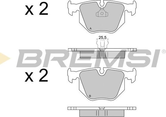 Bremsi BP2652 - Тормозные колодки, дисковые, комплект autospares.lv