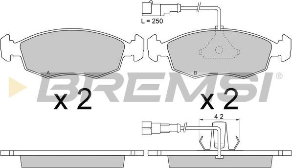 Bremsi BP2669 - Тормозные колодки, дисковые, комплект autospares.lv