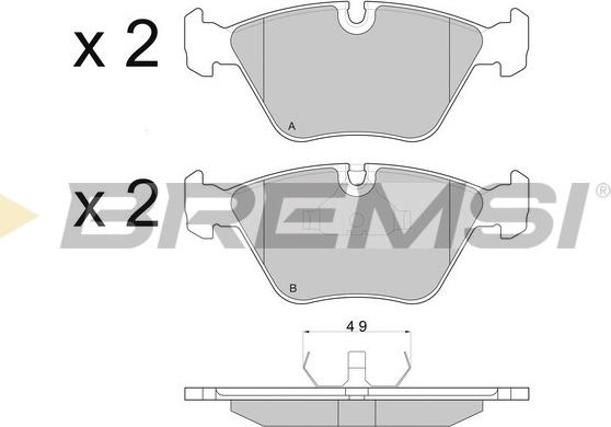 Bremsi BP2664 - Тормозные колодки, дисковые, комплект autospares.lv