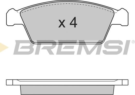 Bremsi BP2668 - Тормозные колодки, дисковые, комплект autospares.lv