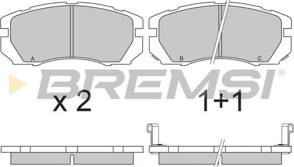 Bremsi BP2663 - Тормозные колодки, дисковые, комплект autospares.lv