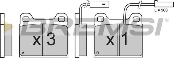 Bremsi BP2606 - Тормозные колодки, дисковые, комплект autospares.lv