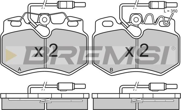 Bremsi BP2603 - Тормозные колодки, дисковые, комплект autospares.lv