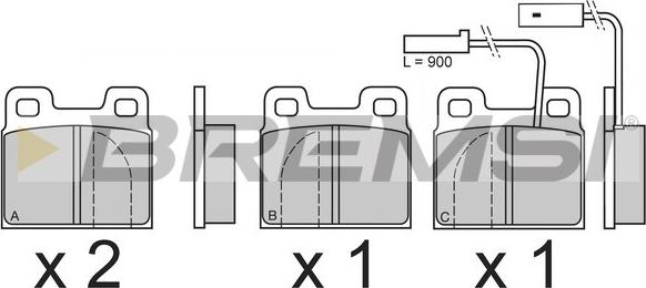 Bremsi BP2607 - Тормозные колодки, дисковые, комплект autospares.lv