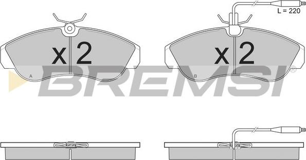 Bremsi BP2615 - Тормозные колодки, дисковые, комплект autospares.lv