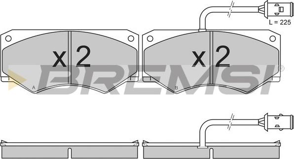 Bremsi BP2611 - Тормозные колодки, дисковые, комплект autospares.lv