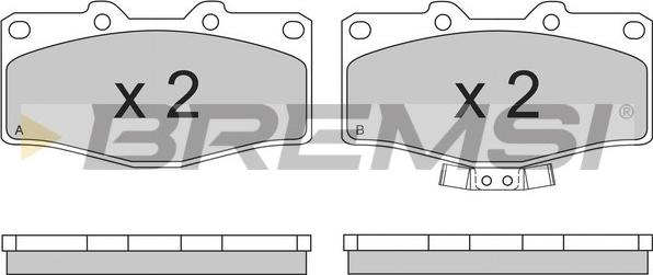 Bremsi BP2618 - Тормозные колодки, дисковые, комплект autospares.lv