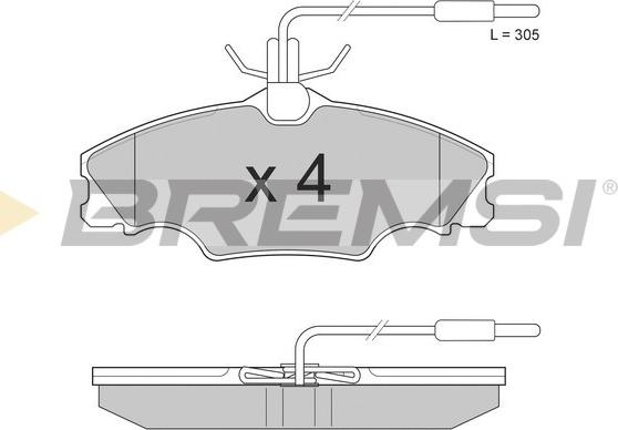 Bremsi BP2686 - Тормозные колодки, дисковые, комплект autospares.lv