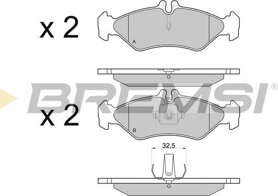 Bremsi BP2688 - Тормозные колодки, дисковые, комплект autospares.lv