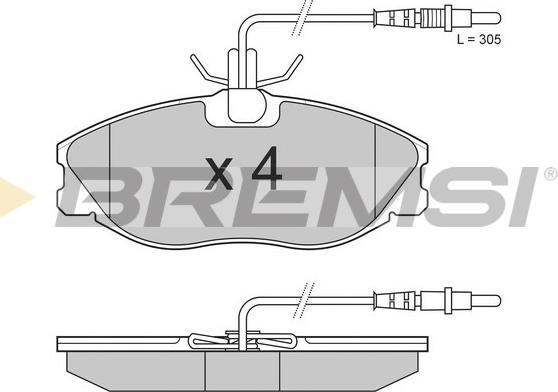 Bremsi BP2683 - Тормозные колодки, дисковые, комплект autospares.lv