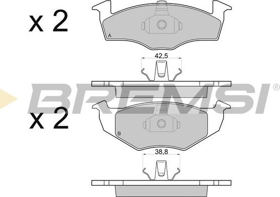 Bremsi BP2682 - Тормозные колодки, дисковые, комплект autospares.lv