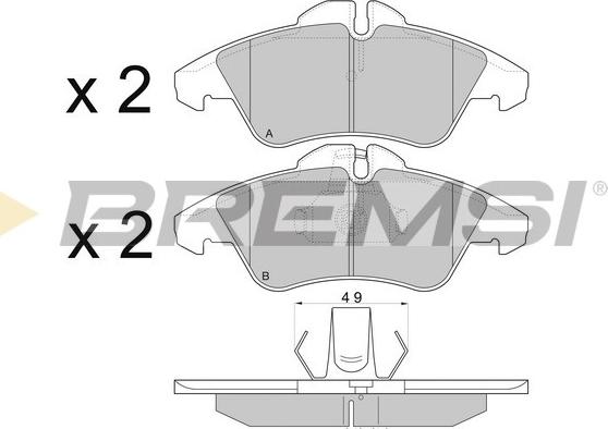 Bremsi BP2687 - Тормозные колодки, дисковые, комплект autospares.lv