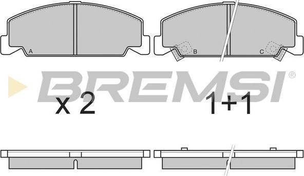 Bremsi BP2634 - Тормозные колодки, дисковые, комплект autospares.lv