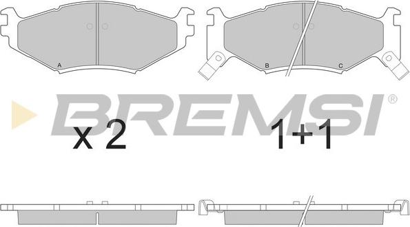 Bremsi BP2629 - Тормозные колодки, дисковые, комплект autospares.lv