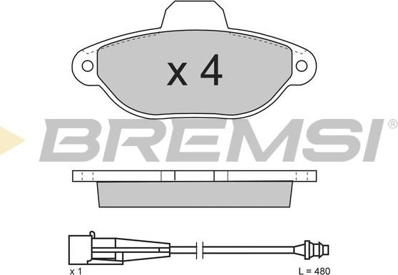 Bremsi BP2626 - Тормозные колодки, дисковые, комплект autospares.lv