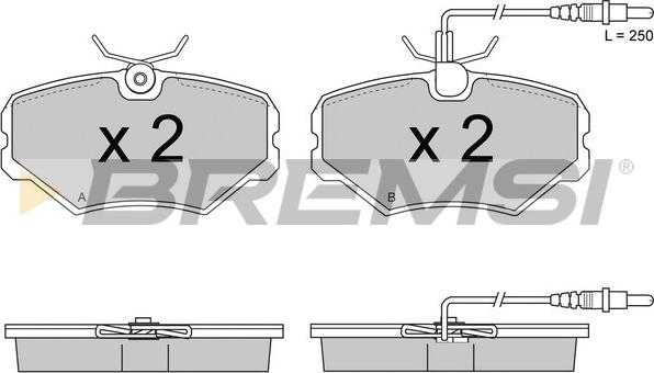 Bremsi BP2670 - Тормозные колодки, дисковые, комплект autospares.lv