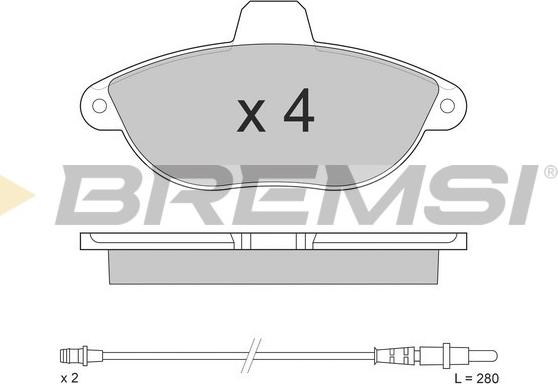 Bremsi BP2678 - Тормозные колодки, дисковые, комплект autospares.lv