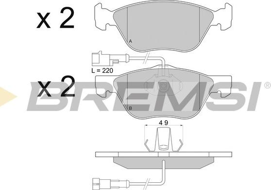 Bremsi BP2673 - Тормозные колодки, дисковые, комплект autospares.lv