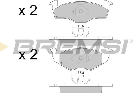 Bremsi BP2672 - Тормозные колодки, дисковые, комплект autospares.lv