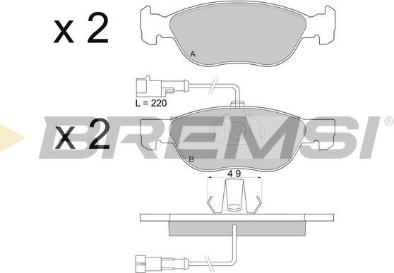 Bremsi BP2677 - Тормозные колодки, дисковые, комплект autospares.lv