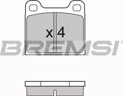 Bremsi BP2096 - Тормозные колодки, дисковые, комплект autospares.lv