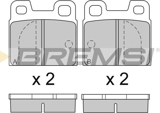 Bremsi BP2090 - Тормозные колодки, дисковые, комплект autospares.lv