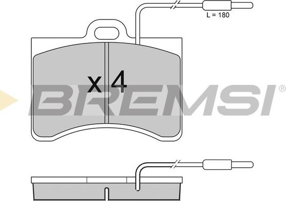 Bremsi BP2092 - Тормозные колодки, дисковые, комплект autospares.lv