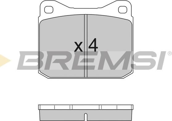 Bremsi BP2097 - Тормозные колодки, дисковые, комплект autospares.lv
