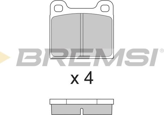 Bremsi BP2009 - Тормозные колодки, дисковые, комплект autospares.lv