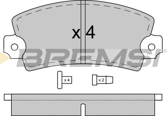 Bremsi BP2018 - Тормозные колодки, дисковые, комплект autospares.lv