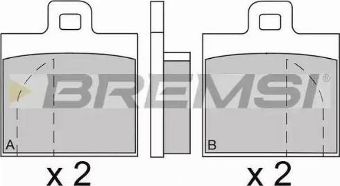 Bremsi BP2089 - Тормозные колодки, дисковые, комплект autospares.lv