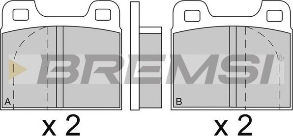 Bremsi BP2088 - Тормозные колодки, дисковые, комплект autospares.lv