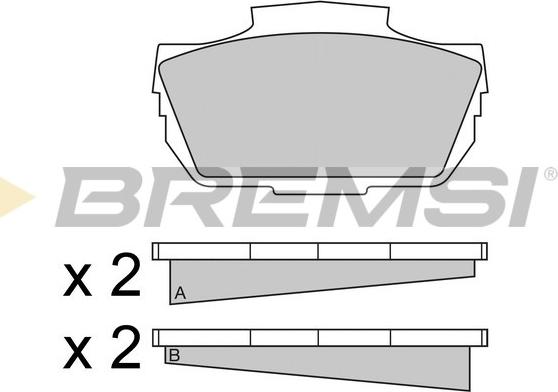 Bremsi BP2030 - Тормозные колодки, дисковые, комплект autospares.lv