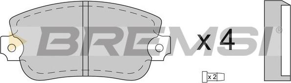 Bremsi BP2073 - Тормозные колодки, дисковые, комплект autospares.lv